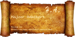 Hajzer Adalbert névjegykártya